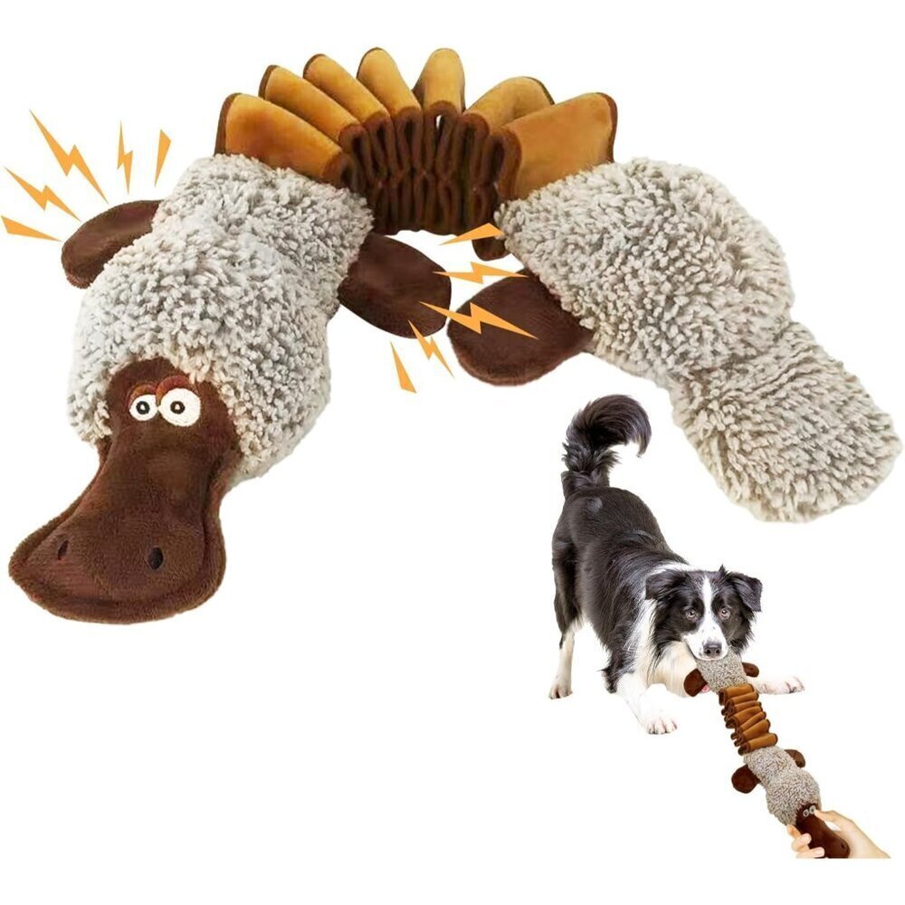 Stuffed Large Dog Toys to Keep Them Busy, Interactive Plush Chew Toys with Crink